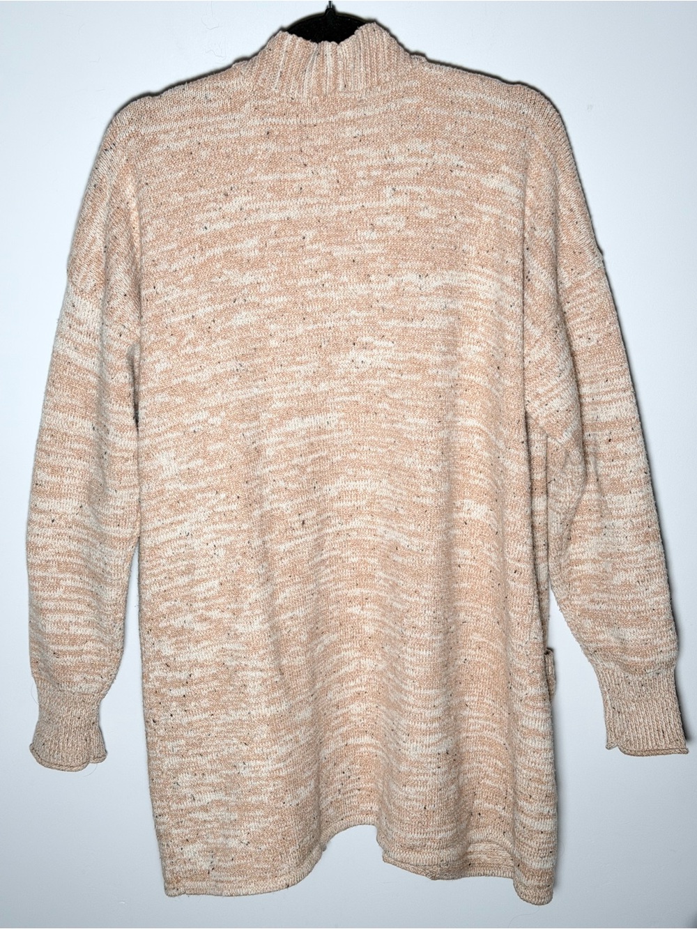 Frye Open-Front Chunky Knit Cardigan in Peach-Marl - Picture 5 of 7